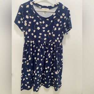 No Comment Floral Blue Dress